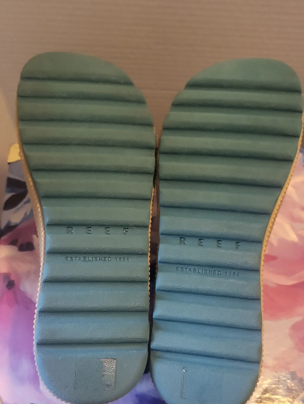 Reef Blue Platform Slingback Sandals WO's Size 9